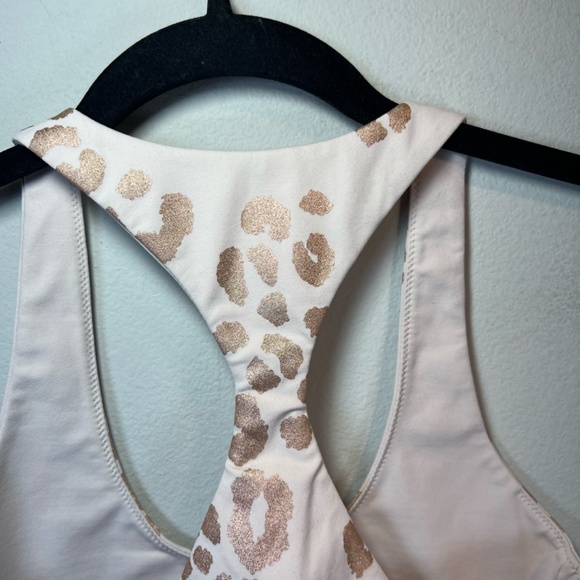Spiritual Gangster Leopard Print Sports Bra - Cream and Gold - Picture 12 of 13